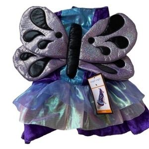 Maggie Waggie Butterfly Medium Dog Purple Halloween Costume Dress Up NWT No Hat